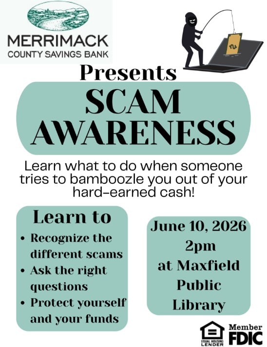 Scam Awareness Presentation by the Merrimack County Savings Bank on June 10, 2026