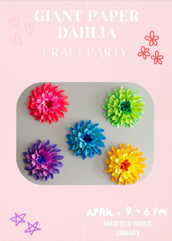 giant dahlia paper craft